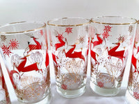 Load image into Gallery viewer, Libbey Mid-Century Reindeer Highball Glasses (Set of 6)
