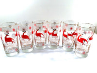 Load image into Gallery viewer, Libbey Mid-Century Reindeer Highball Glasses (Set of 6)
