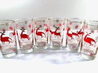Load image into Gallery viewer, Libbey Mid-Century Reindeer Highball Glasses (Set of 6)
