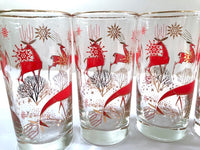 Load image into Gallery viewer, Libbey Mid-Century Reindeer Highball Glasses (Set of 6)
