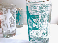 Load image into Gallery viewer, Dominion Glass Company Mid-Century Risqué Glasses (Set of 8 with Original Box)
