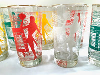 Load image into Gallery viewer, Dominion Glass Company Mid-Century Risqué Glasses (Set of 8 with Original Box)
