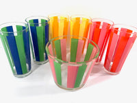 Load image into Gallery viewer, Retro Rainbow Striped 7-Piece Bar Set
