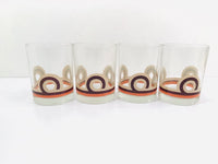 Load image into Gallery viewer, Retro Tan-Brown-Orange Stripe Double Old Fashion Glasses (Set of 4)
