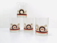 Load image into Gallery viewer, Retro Tan-Brown-Orange Stripe Double Old Fashion Glasses (Set of 4)
