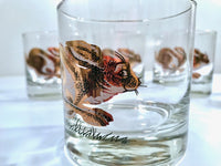 Load image into Gallery viewer, Couroc Signed Mid-Century Golden Rabbit Glasses (Set of 5)
