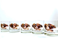 Load image into Gallery viewer, Couroc Signed Mid-Century Golden Rabbit Glasses (Set of 5)
