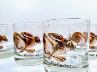 Load image into Gallery viewer, Couroc Signed Mid-Century Golden Rabbit Glasses (Set of 5)
