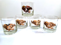Load image into Gallery viewer, Couroc Signed Mid-Century Golden Rabbit Glasses (Set of 5)
