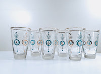 Load image into Gallery viewer, Libbey Nordic Turquoise and 22-Karat Gold Glasses (Set of 6)
