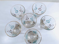 Load image into Gallery viewer, Libbey Nordic Turquoise and 22-Karat Gold Glasses (Set of 6)
