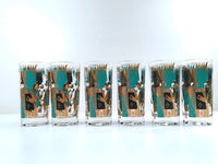 Load image into Gallery viewer, Georges Briard Signed Mid-Century It&#39;s In The Cards Glasses (Set of 6)
