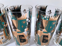 Load image into Gallery viewer, Georges Briard Signed Mid-Century It&#39;s In The Cards Glasses (Set of 6)
