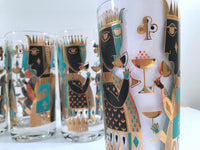 Load image into Gallery viewer, Georges Briard Signed Mid-Century It&#39;s In The Cards Glasses (Set of 6)
