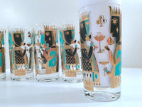 Load image into Gallery viewer, Georges Briard Signed Mid-Century It&#39;s In The Cards Glasses (Set of 6)
