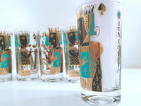 Load image into Gallery viewer, Georges Briard Signed Mid-Century It&#39;s In The Cards Glasses (Set of 6)
