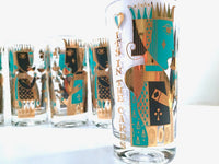 Load image into Gallery viewer, Georges Briard Signed Mid-Century It&#39;s In The Cards Glasses (Set of 6)
