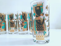 Load image into Gallery viewer, Georges Briard Signed Mid-Century It&#39;s In The Cards Glasses (Set of 6)
