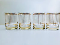 Load image into Gallery viewer, Culver Signed Mid-Century 22-Karat Gold Devon Double Old Fashion Glasses (Set of 4)
