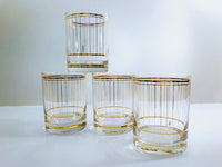 Load image into Gallery viewer, Culver Signed Mid-Century 22-Karat Gold Devon Double Old Fashion Glasses (Set of 4)
