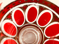 Load image into Gallery viewer, Fred Press Signed Mid-Century Red Stripes &amp; 22-Karat Gold Crown 12-Piece Set
