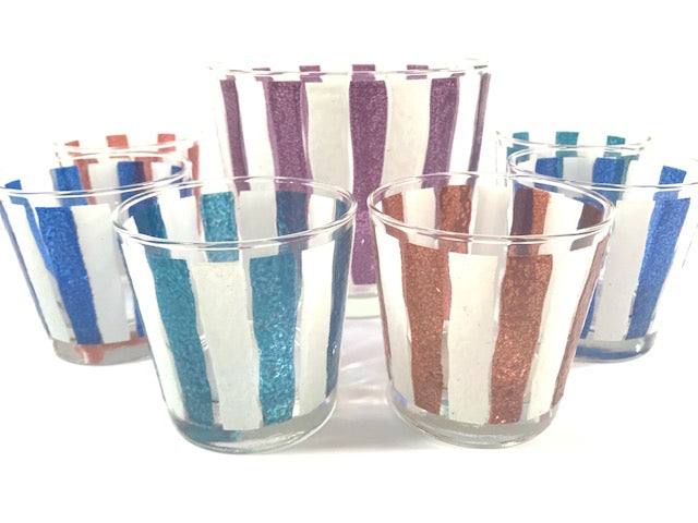 Libbey Festive Striped 7-piece Cocktail Set