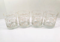 Load image into Gallery viewer, Culver Signed Mid-Century Frosted Hearts Double Old Fashion Glasses (Set of 4)
