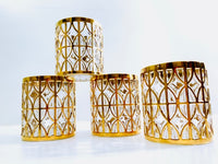 Load image into Gallery viewer, Imperial Glass Company – El Tabique D’Oro 22-Karat Gold Mid-Century Double Old Fashion Glasses (Set of 4)
