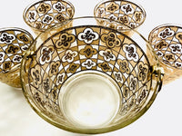 Load image into Gallery viewer, Culver Signed Mid-Century 22-Karat Gold Clover 5-Piece Cocktail Bar Set
