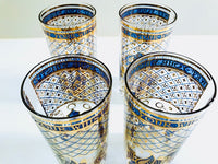 Load image into Gallery viewer, Georges Briard Signed Mid-Century Wet Your Whistle Highball Glasses (Set of 4)
