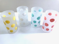Load image into Gallery viewer, Federal Glass Mid-Century Frosted Polka Dot Glasses (Set of 4)
