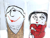 Load image into Gallery viewer, Mid-Century Osborne Kemper Thomas Humorous Tall Collins Glasses (Set of 4)
