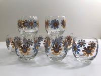 Load image into Gallery viewer, Federal Glass Mid-Century Field of Daisies Roly Poly Glasses (Set of 8)

