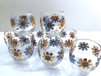 Load image into Gallery viewer, Federal Glass Mid-Century Field of Daisies Roly Poly Glasses (Set of 8)
