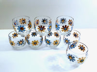 Load image into Gallery viewer, Federal Glass Mid-Century Field of Daisies Roly Poly Glasses (Set of 8)
