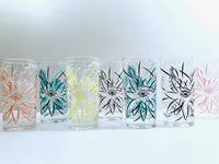 Load image into Gallery viewer, Vintage Abstract Flower Highball Glasses (Set of 7)
