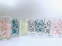 Load image into Gallery viewer, Vintage Abstract Flower Highball Glasses (Set of 7)
