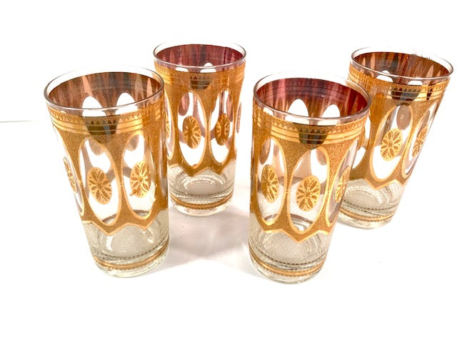 Culver Mid-Century Imperial Highball Glasses (Set of 4 )