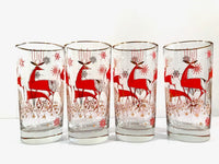 Load image into Gallery viewer, Libbey Mid-Century Reindeer Highball Glasses (Set of 4)
