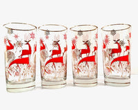 Load image into Gallery viewer, Libbey Mid-Century Reindeer Highball Glasses (Set of 4)

