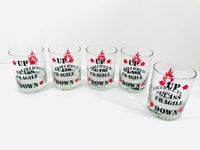 Load image into Gallery viewer, Vintage Flammable Liquid Double Old Fashion Glasses (Set of 5)

