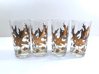 Load image into Gallery viewer, Mid-Century 22-Karat Gold Oak Leaf and Acorn Glasses (Set of 4)
