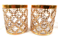 Load image into Gallery viewer, Imperial Glass Mid-Century Golden Chains Double Old Fashion Glasses (Set of 4)
