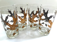 Load image into Gallery viewer, Mid-Century 22-Karat Gold Oak Leaf and Acorn Glasses (Set of 4)
