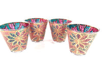 Load image into Gallery viewer, Georges Briard Signed Mid-Century Stained Glass Poinsettia Glasses (Set of 4)
