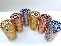 Load image into Gallery viewer, Culver Mid-Century Golden Scroll 7-Piece Cocktail Set
