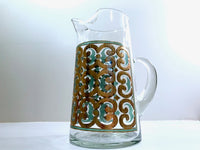 Load image into Gallery viewer, Culver Mid-Century Golden Scroll 7-Piece Cocktail Set
