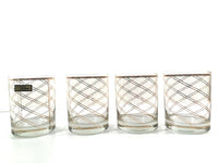 Load image into Gallery viewer, Culver Signed 22 Karat Gold Swirl Double Old Fashion Glasses (Set of 4)
