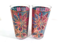 Load image into Gallery viewer, Georges Briard Signed Mid-Century Stained Glass Poinsettia Highball Glasses (Set of 4)
