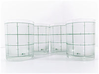 Load image into Gallery viewer, Cera Signed Frosted and Green Square Double Old Fashion Glasses (Set of 4)
